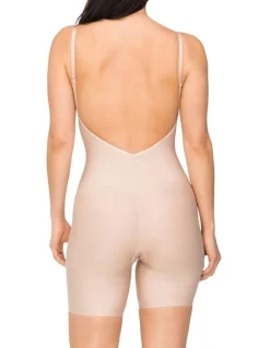 Nancy Ganz Body Define Backless Jumpsuit in Warm Taupe