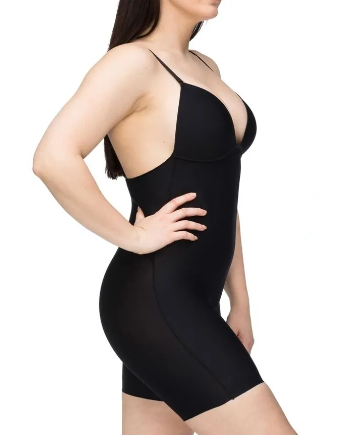 Nancy Ganz Body Define Backless Jumpsuit in Black