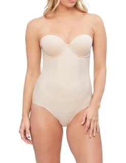 Nancy Ganz Body Define Strapless Bodysuit in Warm Taupe