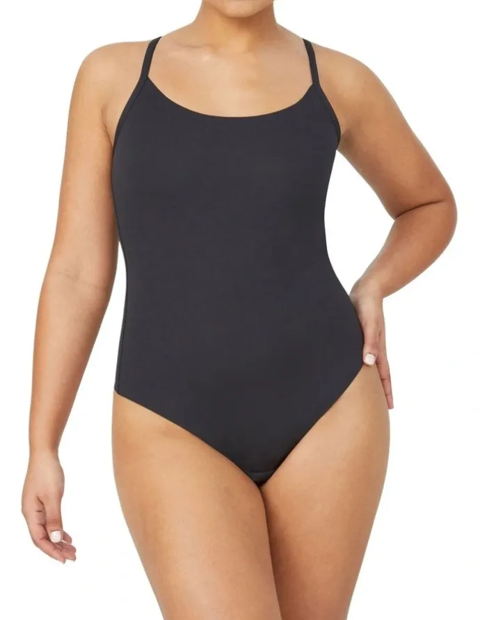 Nancy Ganz Body Smart Thong Bodysuit in Black
