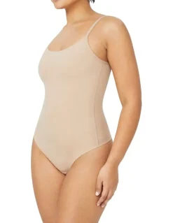 Nancy Ganz Body Smart Thong Bodysuit in Beige
