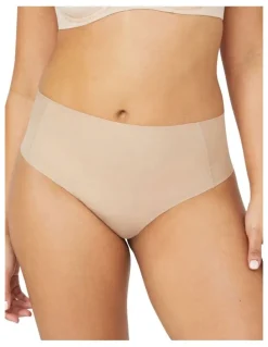 Nancy Ganz Body Smart Waisted Thong in Beige