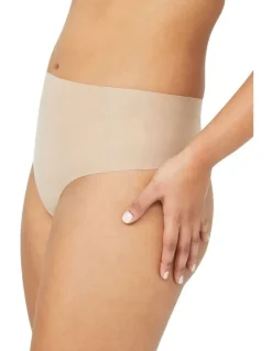 Nancy Ganz Body Smart Waisted Thong in Beige