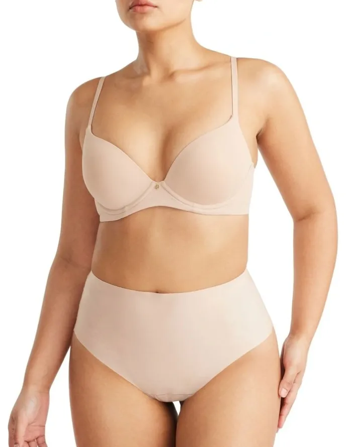 Nancy Ganz No VPL Waisted Thong in Beige