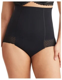 Nancy Ganz Revive Lace High Waisted Brief in Black