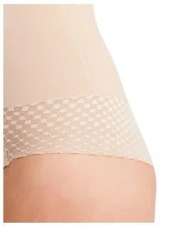 Nancy Ganz Revive Lace High Waisted Brief in Beige