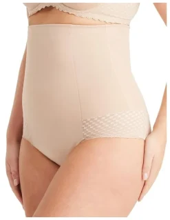 Nancy Ganz Revive Lace High Waisted Brief in Beige