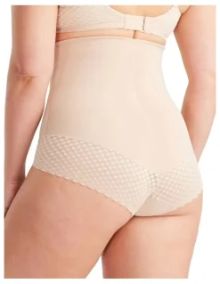 Nancy Ganz Revive Lace High Waisted Brief in Beige
