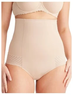 Nancy Ganz Revive Lace High Waisted Brief in Beige