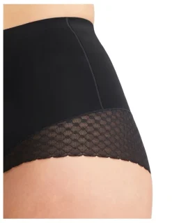 Nancy Ganz Revive Lace Waisted Brief in Black