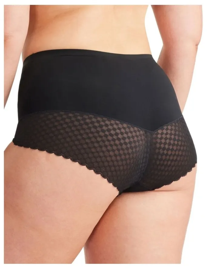 Nancy Ganz Revive Lace Waisted Brief in Black