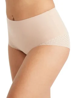 Nancy Ganz Revive Lace Waisted Brief in Beige