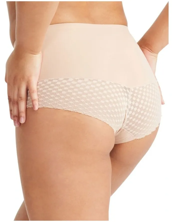 Nancy Ganz Revive Lace Waisted Brief in Beige