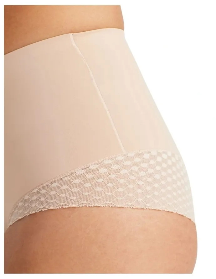 Nancy Ganz Revive Lace Waisted Brief in Beige