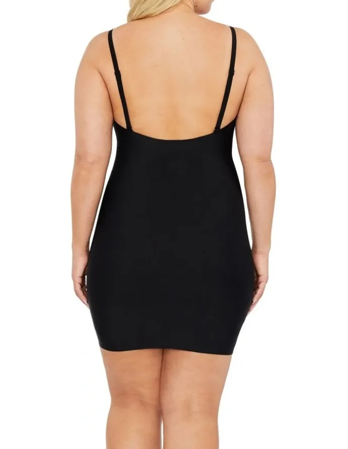 Nancy Ganz Revive Smooth Low Back Slip Shapewear in Black