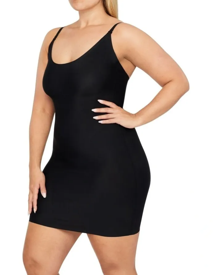 Nancy Ganz Revive Smooth Low Back Slip Shapewear in Black