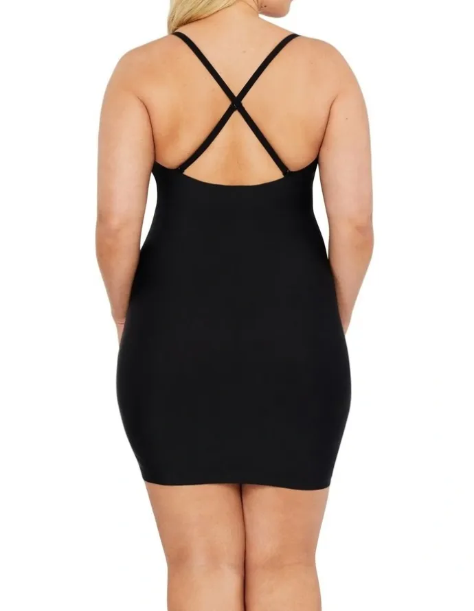 Nancy Ganz Revive Smooth Low Back Slip Shapewear in Black