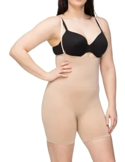 Nancy Ganz Seamless Seduction High Waisted Bike Short in Beige