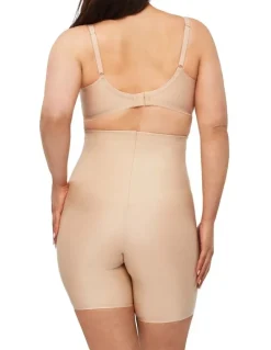 Nancy Ganz X-Factor High Waisted Thigh Shaper In Warm Taupe