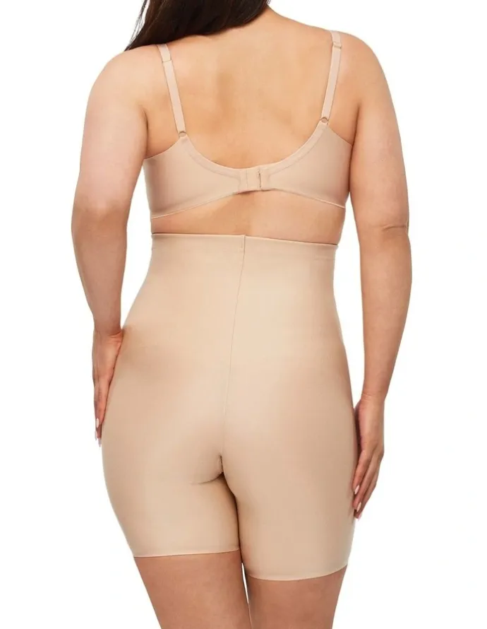 Nancy Ganz X-Factor High Waisted Thigh Shaper In Warm Taupe