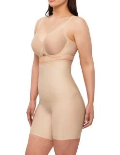 Nancy Ganz X-Factor High Waisted Thigh Shaper In Warm Taupe