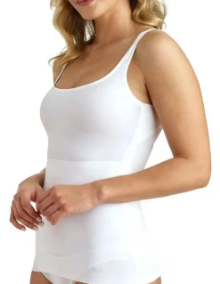 Naomi & Nicole Camisole With Underarm Smoothing in White