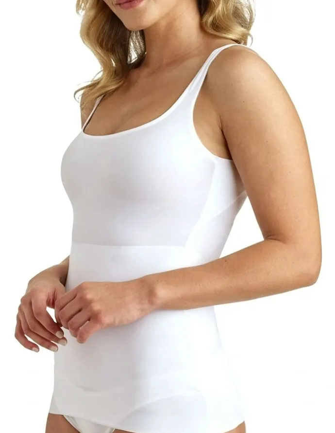 Naomi & Nicole Camisole With Underarm Smoothing in White