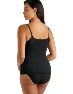 Naomi & Nicole No Side Show Covertible Strap Camisole in Black