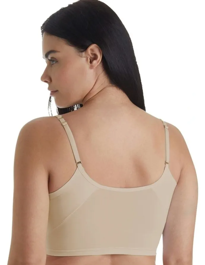 Naomi & Nicole No 'Side Show' Crop Top Style Shapewear Bralette in Warm Beige