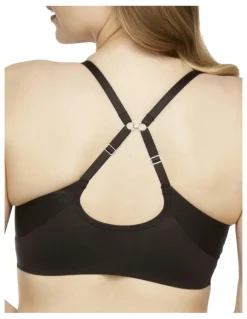 Naomi & Nicole No 'Side Show' Underarm Smoothing Comfort Bra in Black