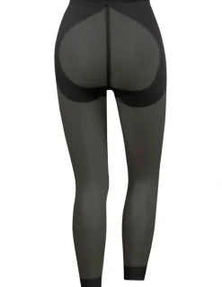 Naomi & Nicole Sheer Comfort Rear Lifting Shaper Leggings in Black