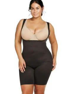 Naomi & Nicole Unbelievable Comfort Plus Size Torsette Full Body Shaper in Black