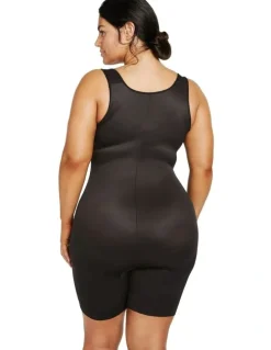 Naomi & Nicole Unbelievable Comfort Plus Size Torsette Full Body Shaper in Black