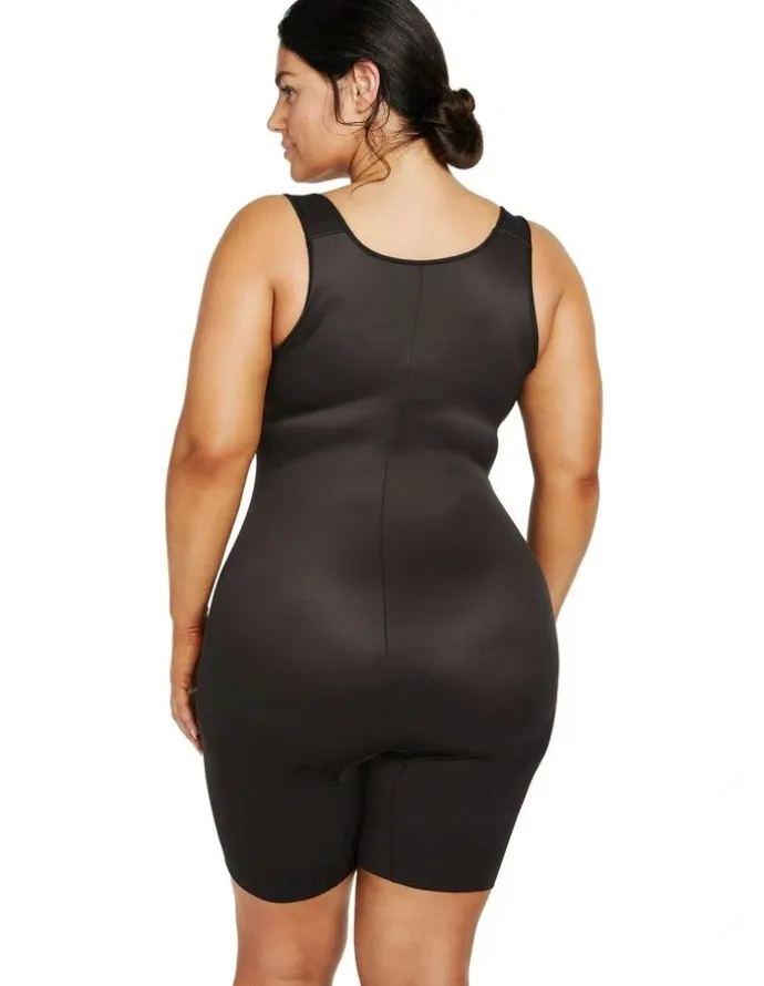 Naomi & Nicole Unbelievable Comfort Plus Size Torsette Full Body Shaper in Black