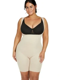 Naomi & Nicole Unbelievable Comfort Plus Size Torsette Full Body Shaper in Warm Beige