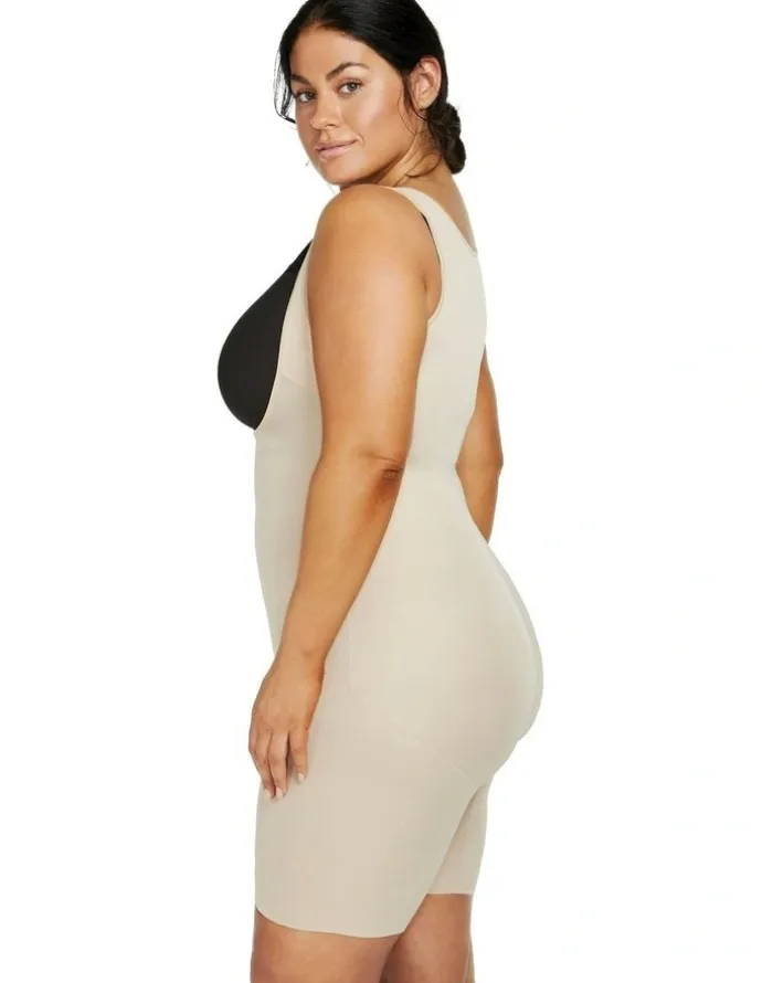 Naomi & Nicole Unbelievable Comfort Plus Size Torsette Full Body Shaper in Warm Beige