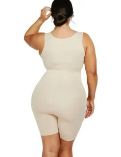 Naomi & Nicole Unbelievable Comfort Plus Size Torsette Full Body Shaper in Warm Beige