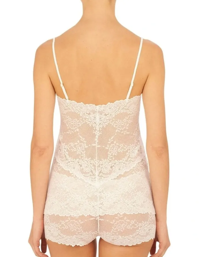 Natori Heavenly Sheer Lingerie Lace Camisole in White