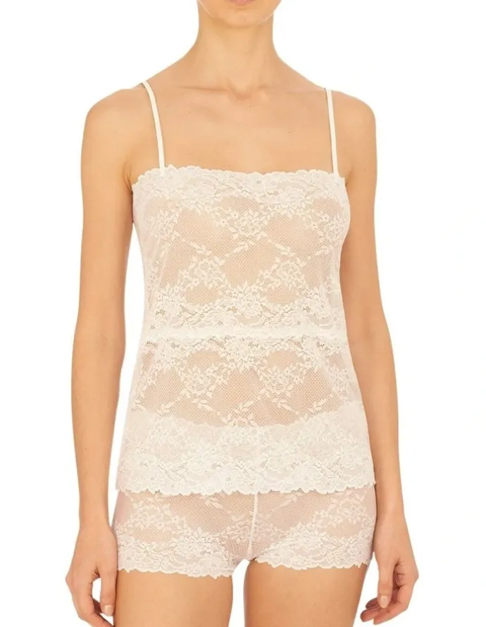 Natori Heavenly Sheer Lingerie Lace Camisole in White