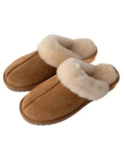 Naturally Sheepskins Classic Sheepskin Scuff Slipper in Tan