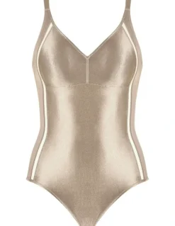 Naturana Curve Hugger Minimiser Cup Shaping Bodysuit in Light Beige