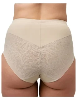 Naturana High Waist Shapewear Brief With Lace in Beige