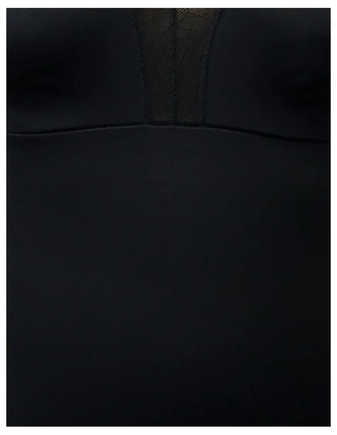 Naturana Minimiser Cup Shaping Bodysuit with Lace in Black