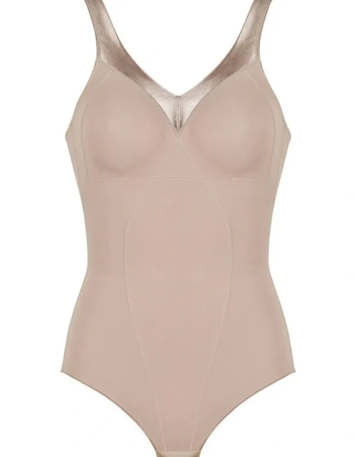 Naturana Moulded Minimiser Cup Light Shaping Bodysuit in Beige