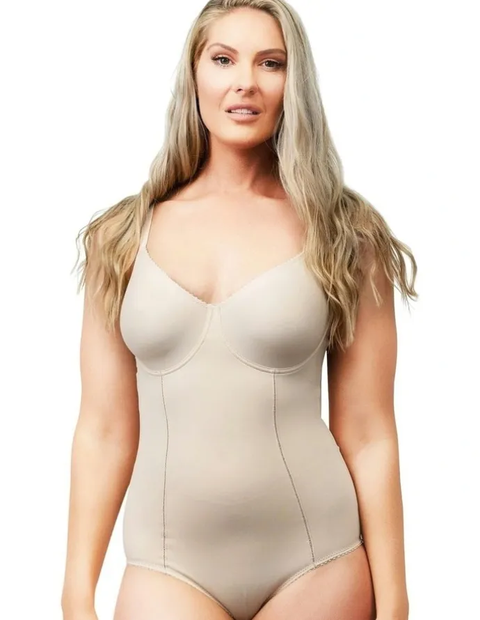 Naturana Moulded Underwire Cup Shaping Bodysuit in Beige