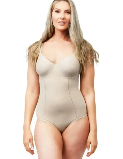 Naturana Moulded Underwire Cup Shaping Bodysuit in Beige