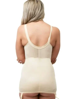 Naturana Zip Front Firm Control Lace Corselette Bodyshaper in Beige