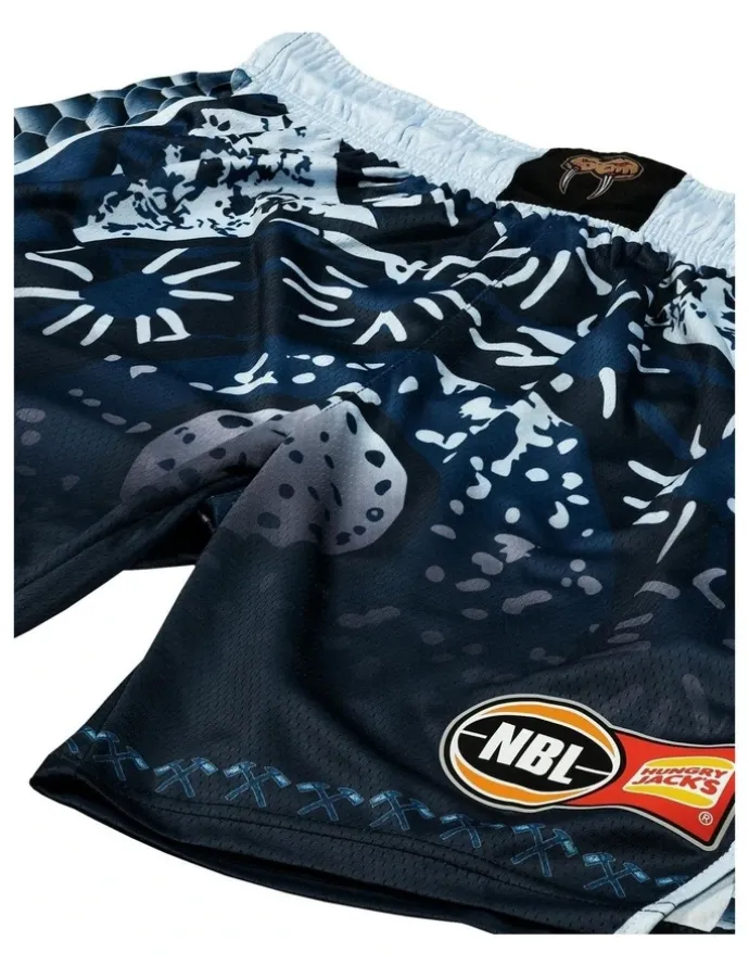 NBL Store Cairns Taipans Indigenous Shorts 25/26 in Navy