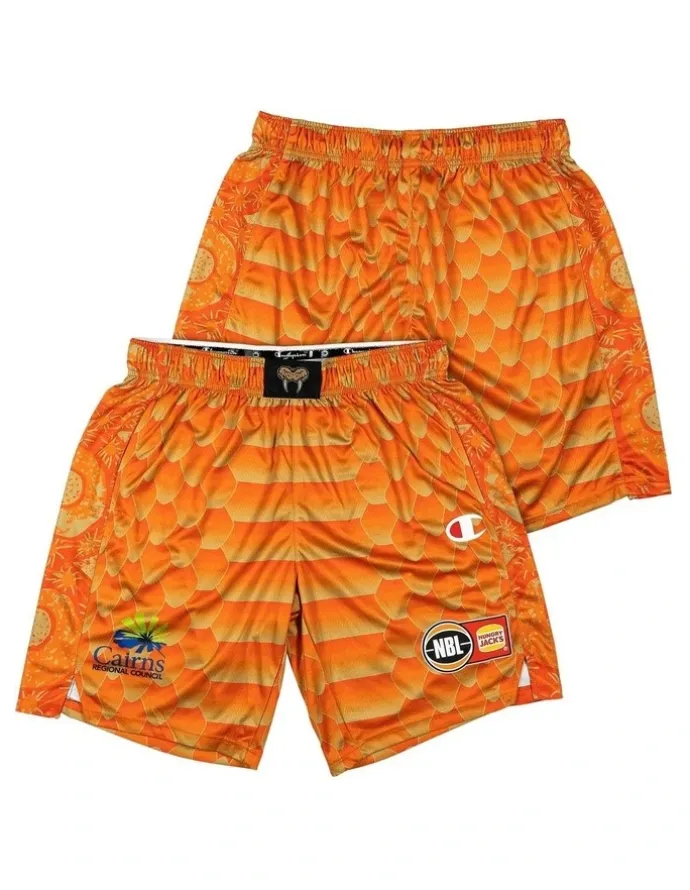 NBL Store Cairns Taipans 25/26 Primary Shorts in Orange