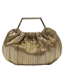 Nina Allison Bag in Dark Gold Pleat